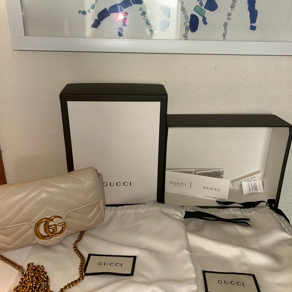 Gucci Marmont leather bag, box 2 dust bags - Picture 2 of 16